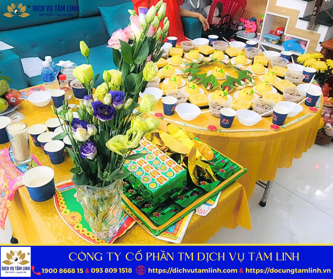 Mâm Cúng Thôi Nôi - Đầy Tháng Chọn Tone Màu Miễn Phí Theo Sở Thích