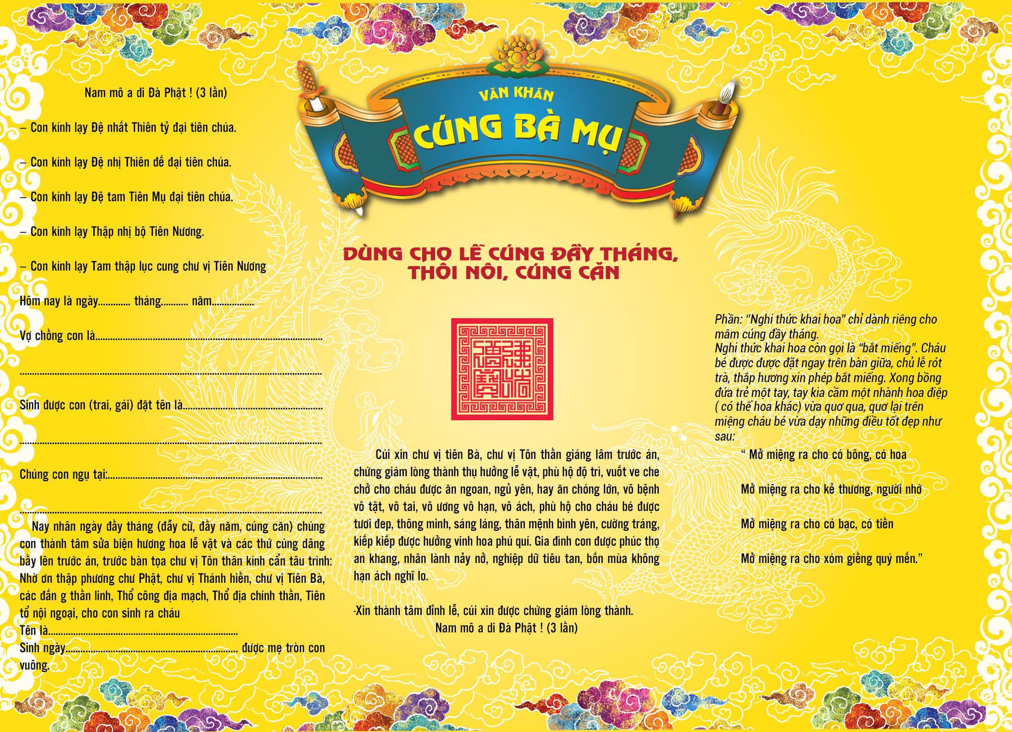 Sự khác nhau giữa Cúng Đầy Tháng - Cúng Thôi Nôi - Cúng Căn