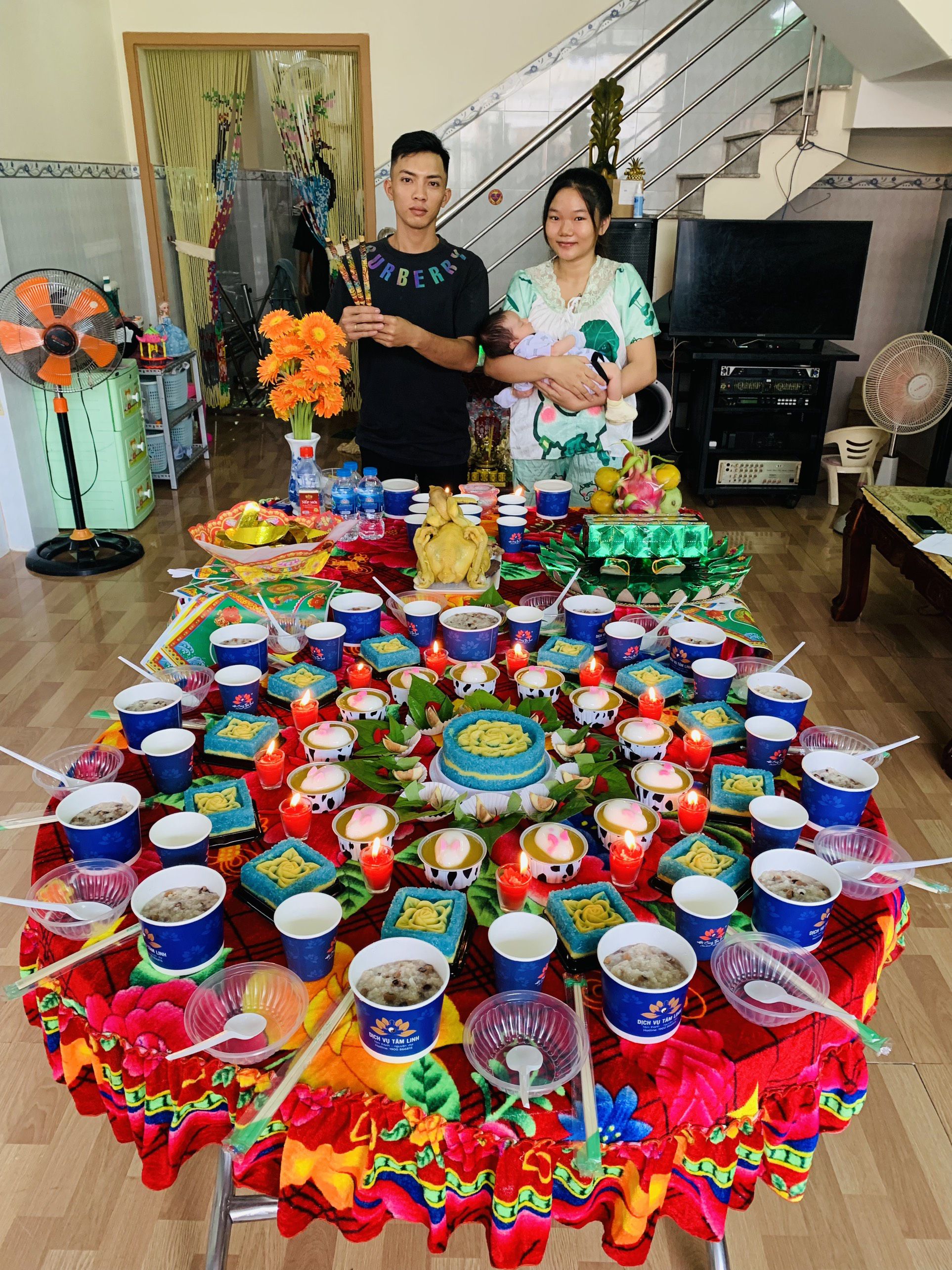 Mam cúng đầy tháng Bé Trai Bé Gái