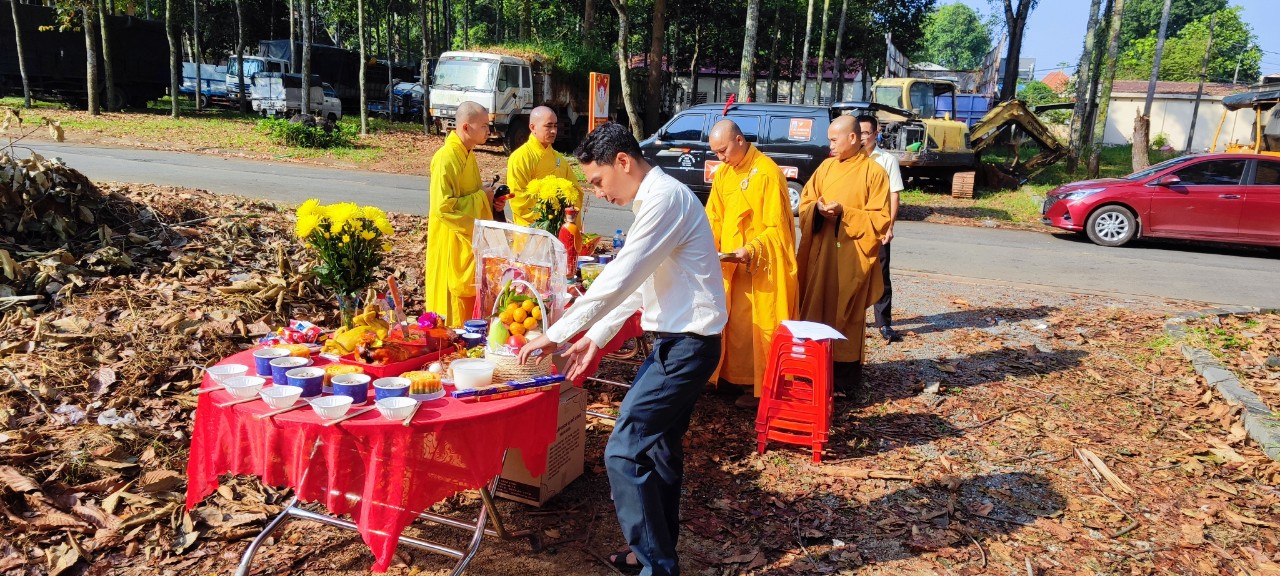 Mâm cúng động thổ khởi công sơ sở tạm giữ Bộ Công An