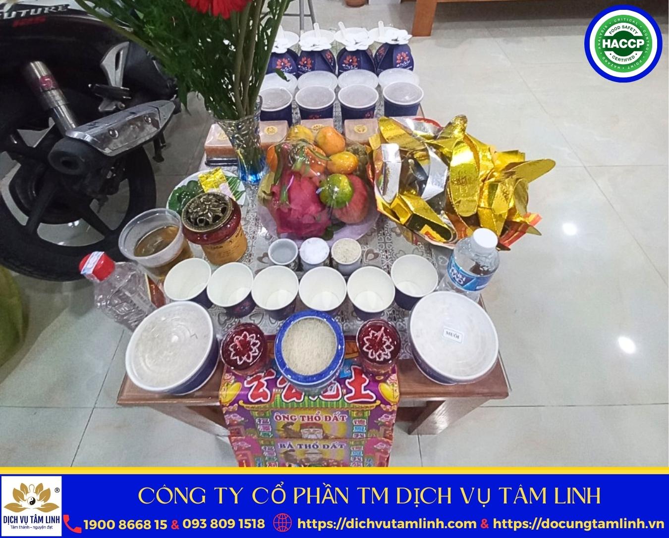 Mâm cúng về nhà mới chay