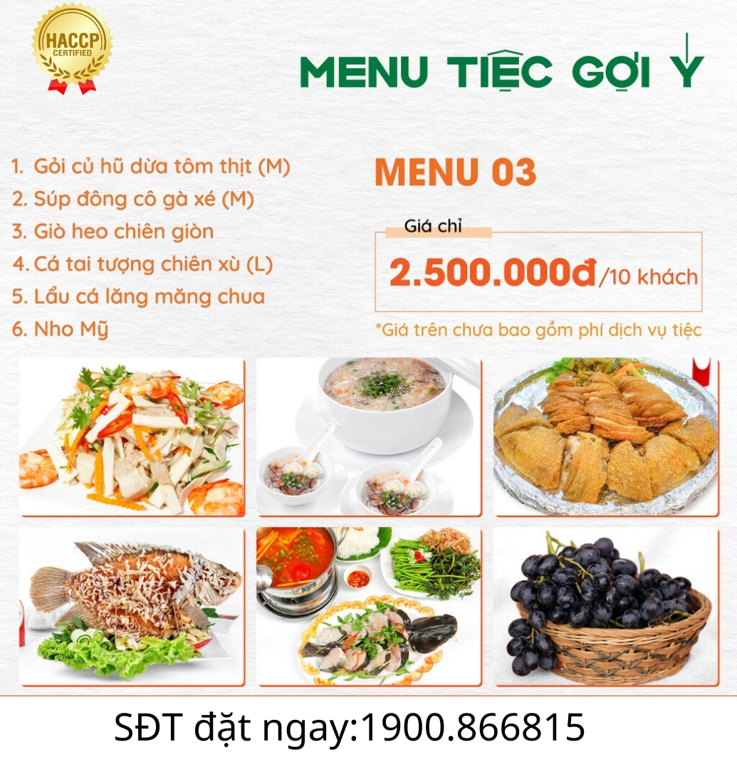 Tiệc Ngon Menu Tham Khảo Số 3
