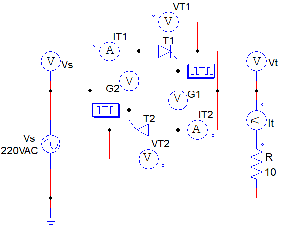 Bộ biến đổi điện áp xoay chiều 1 pha dùng SCR