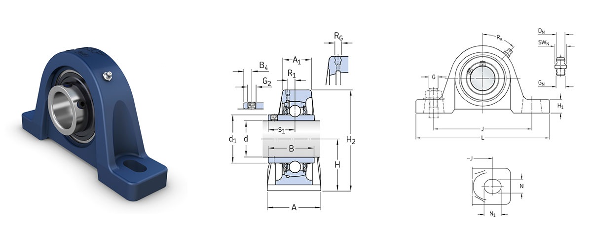 THÔNG SỐ DẢI GỐI ĐỠ UCP CHÍNH HÃNG SKF