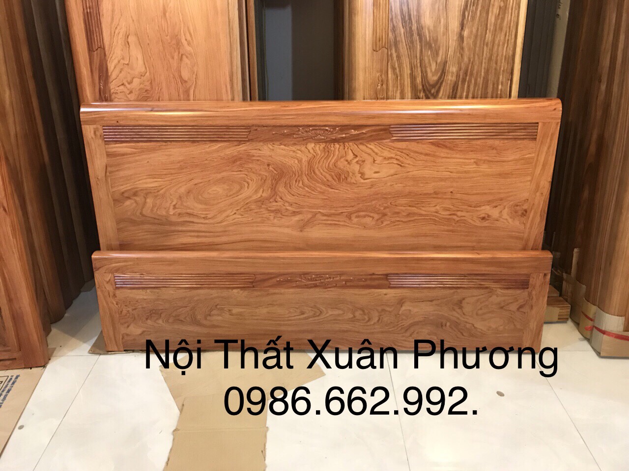 Giường Ngủ Gỗ Hương Đá Mã HĐ03