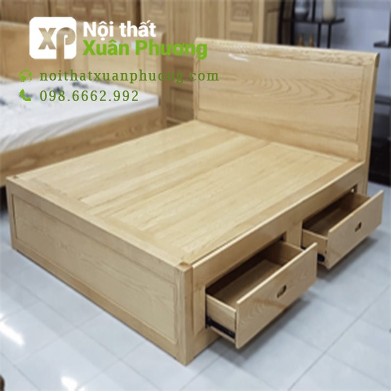 GIƯỜNG NGỦ GỖ SỒI