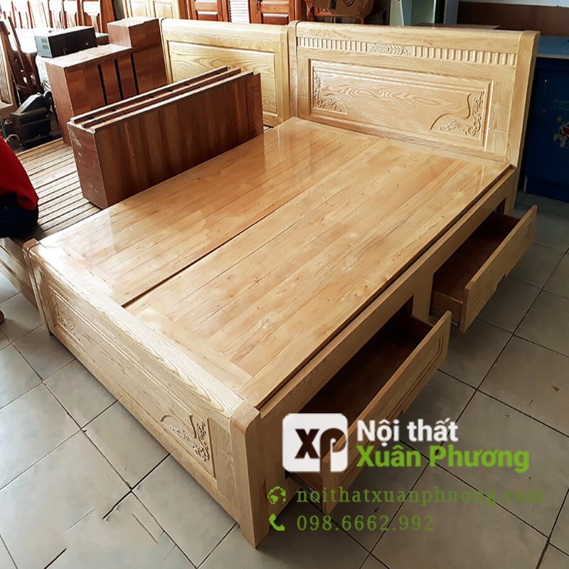 GIƯỜNG NGỦ GỖ SỒI