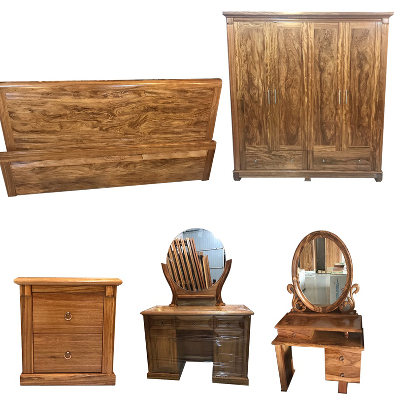 Giường gỗ hương xám