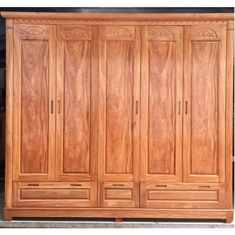 Tủ gỗ hương đá 5 ngăn