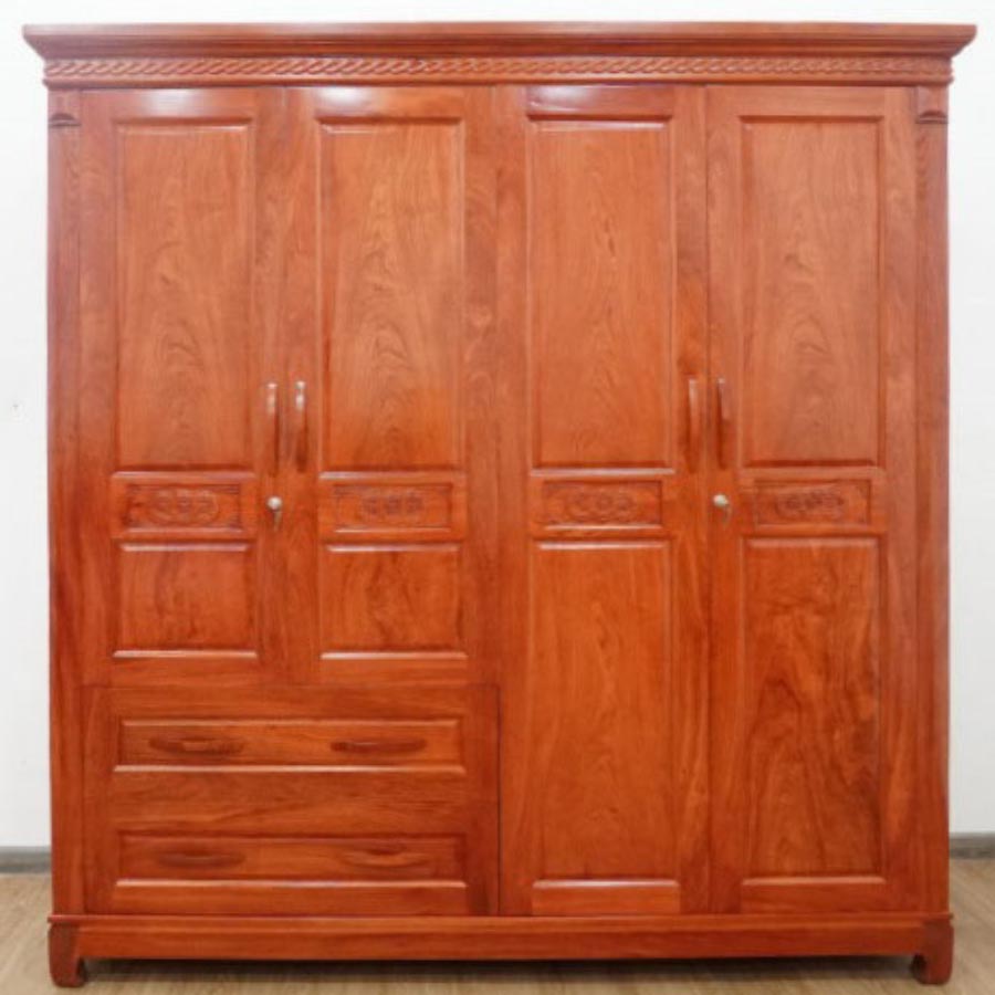 Tủ áo gỗ hương đá hiện đại