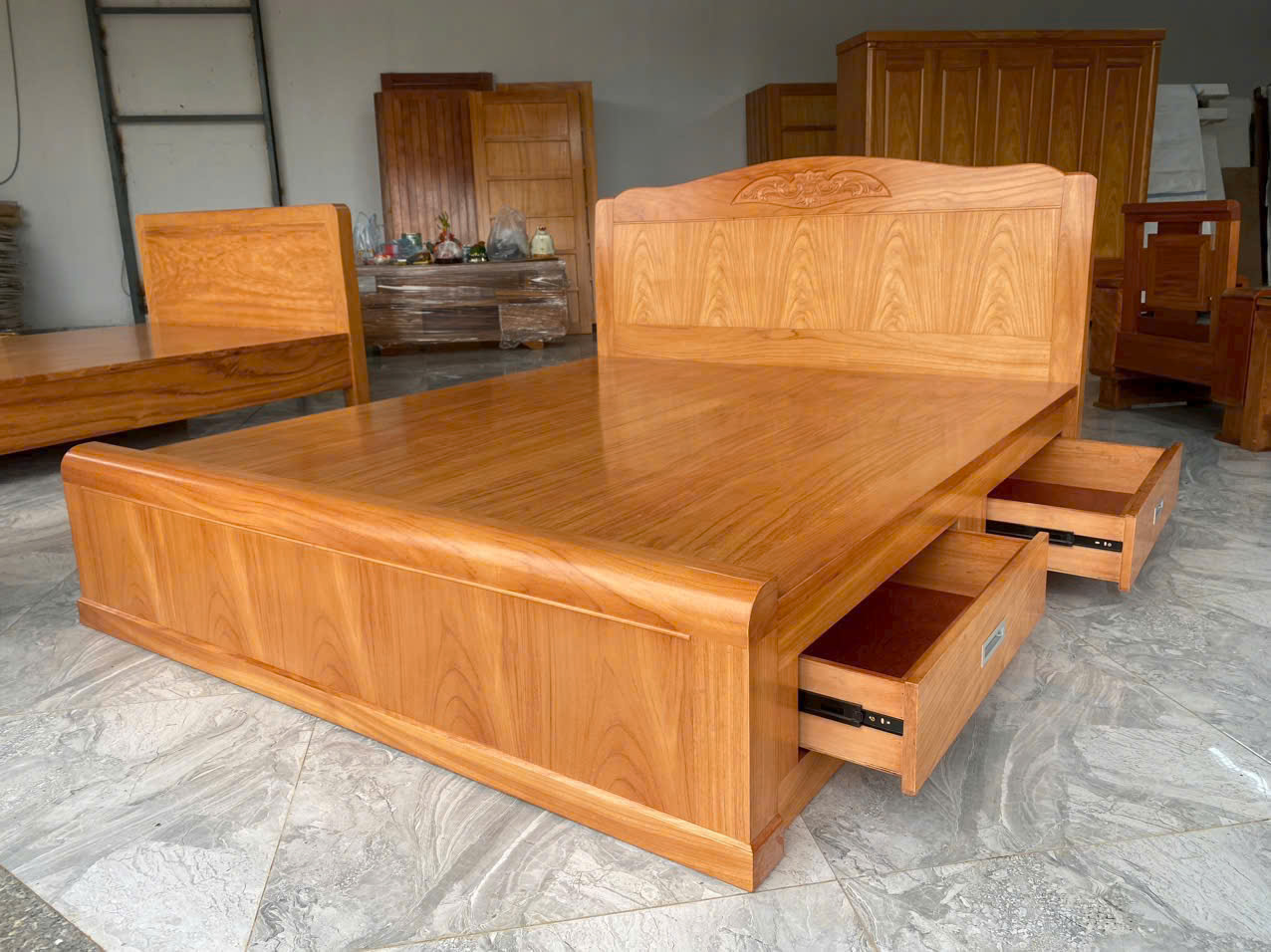 Giường hương đá hiện đại