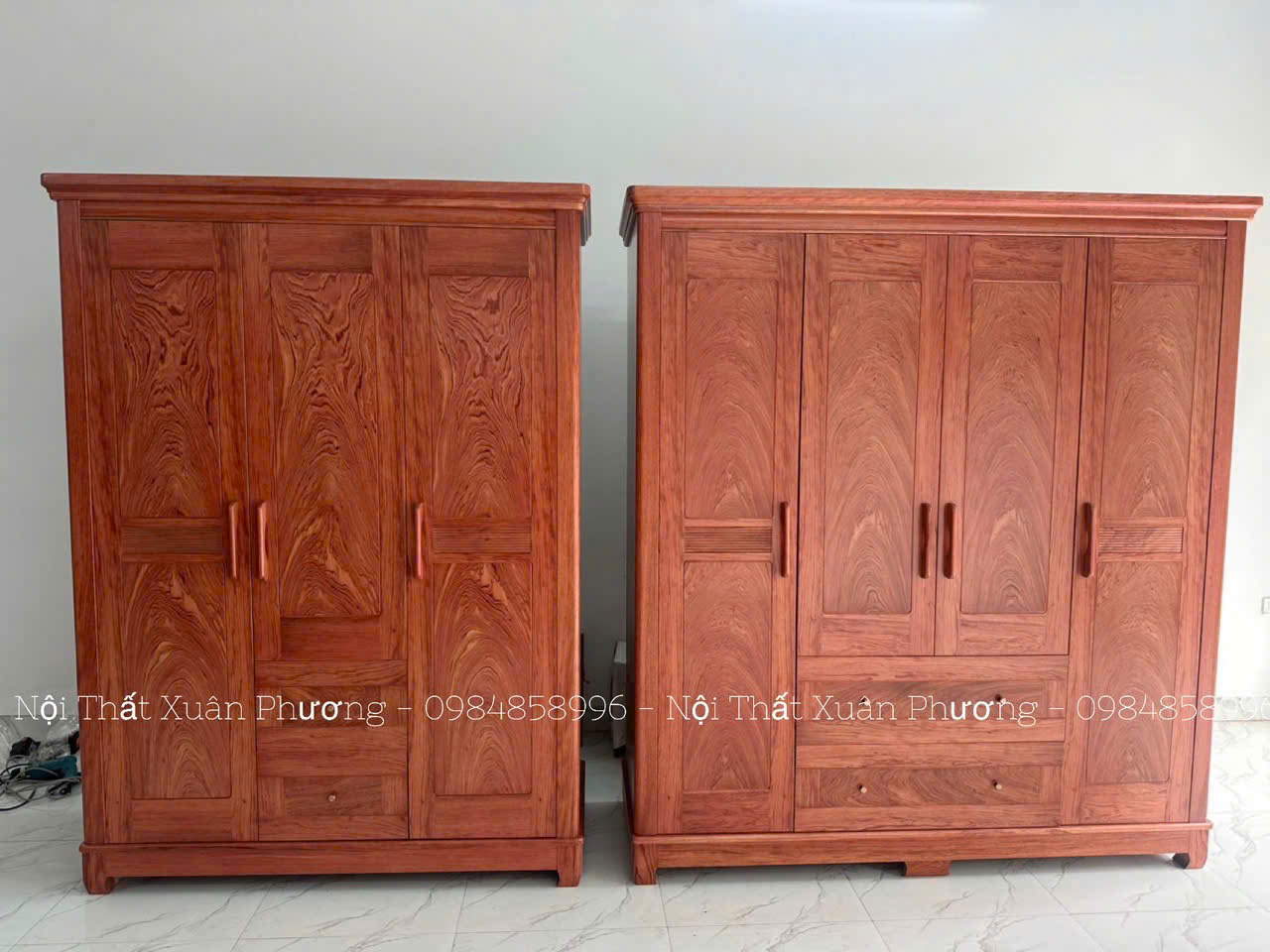 Tủ áo gỗ hương đá hiện đại