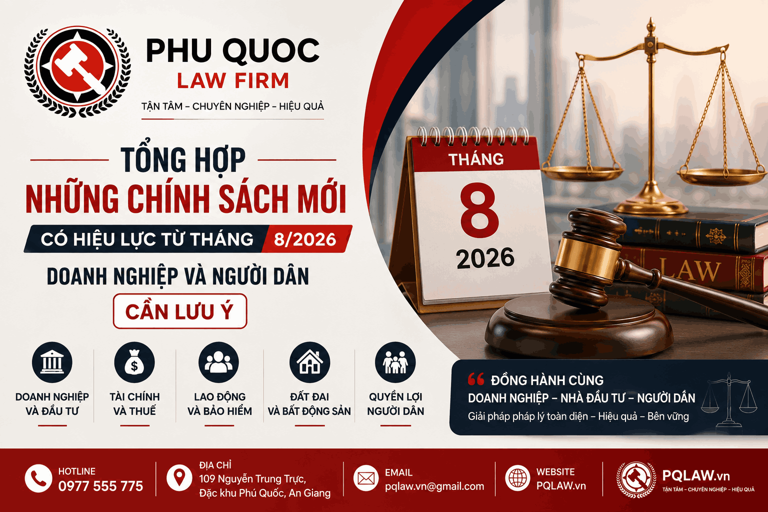 TỔNG HỢP NHỮNG CHÍNH SÁCH MỚI CÓ HIỆU LỰC TỪ THÁNG 8/2026 DOANH NGHIỆP VÀ NGƯỜI DÂN CẦN LƯU Ý