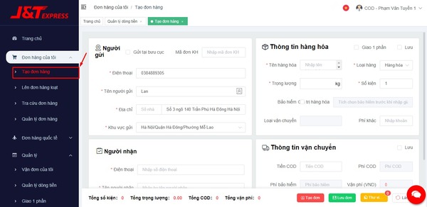 Hình ảnh sưu tầm trên Internet về tạo đơn hàng