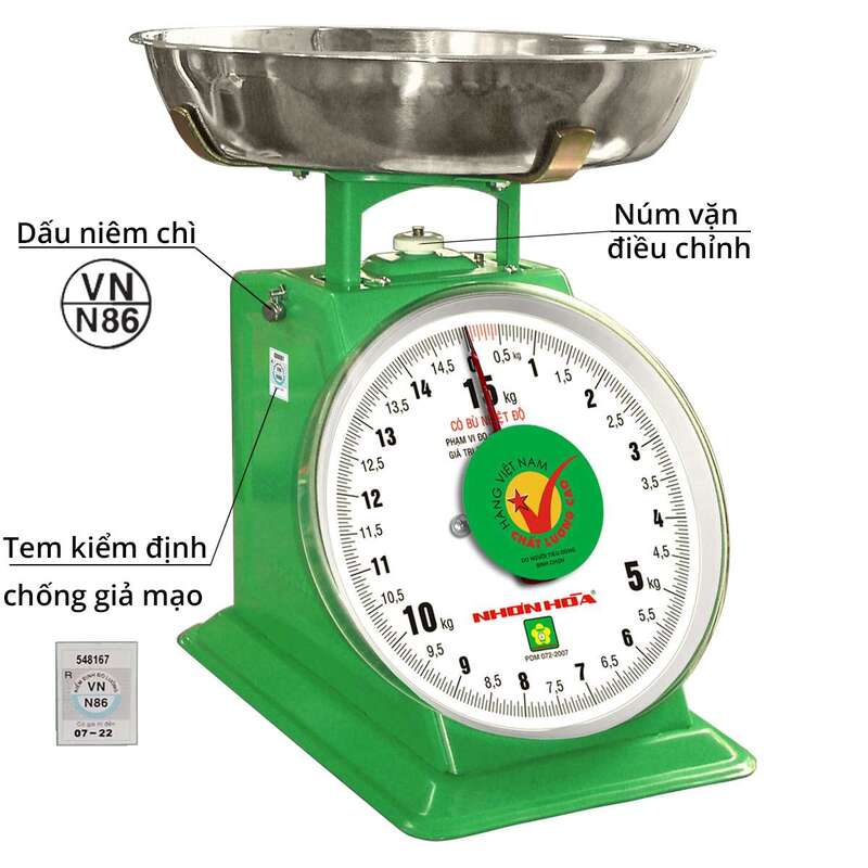 Cân đồng hồ Nhơn hòa  15kg