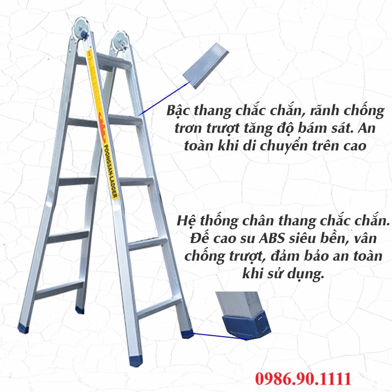 Thang nhôm chữ A Poongsan OA-7