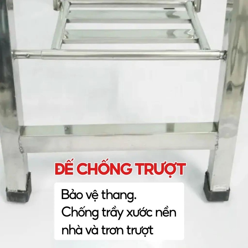 Thang ghế inox Tùng Phát 6 bậc