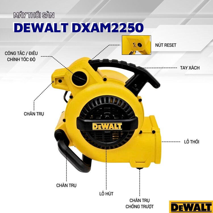 Máy thổi thảm, sàn Dewalt DXAM2250