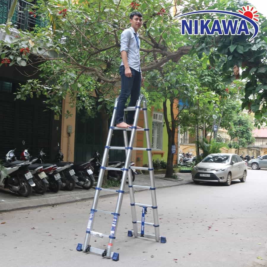 Thang nhôm rút chữ A Nikawa NK-50AI-Pri