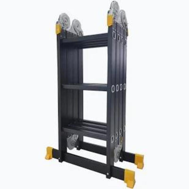 Thang nhôm 4 khúc 3 bậc màu đen