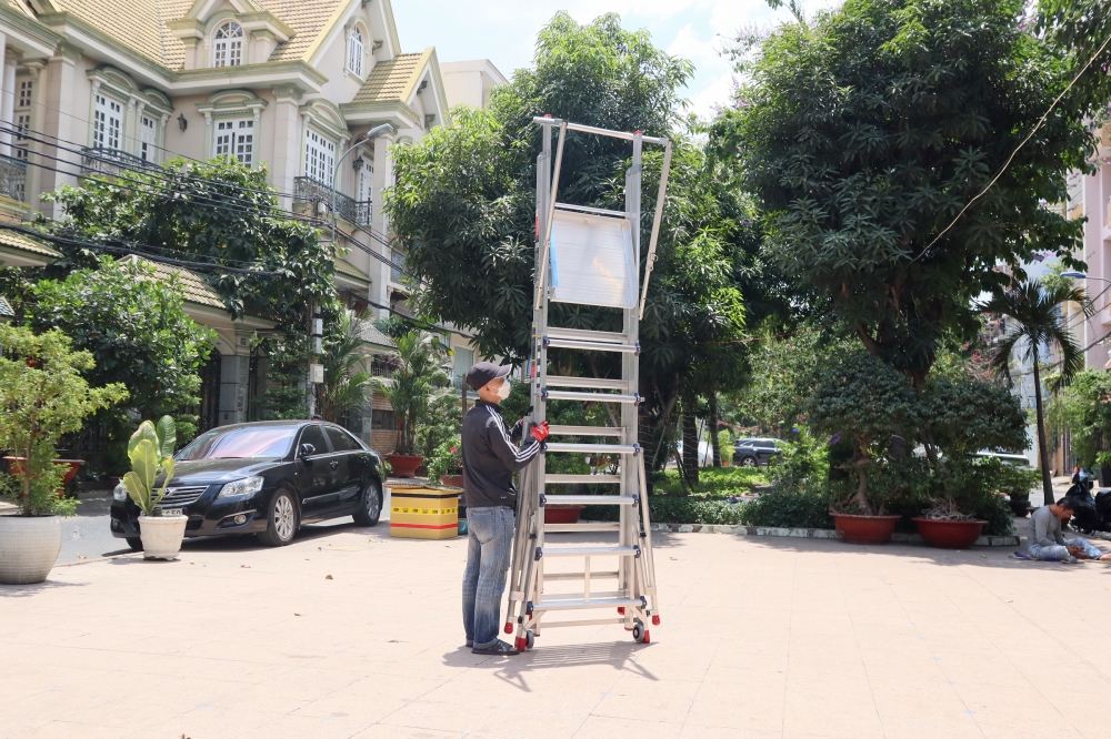 Thang nhôm an toàn Poongsan PSL-24(6+3)