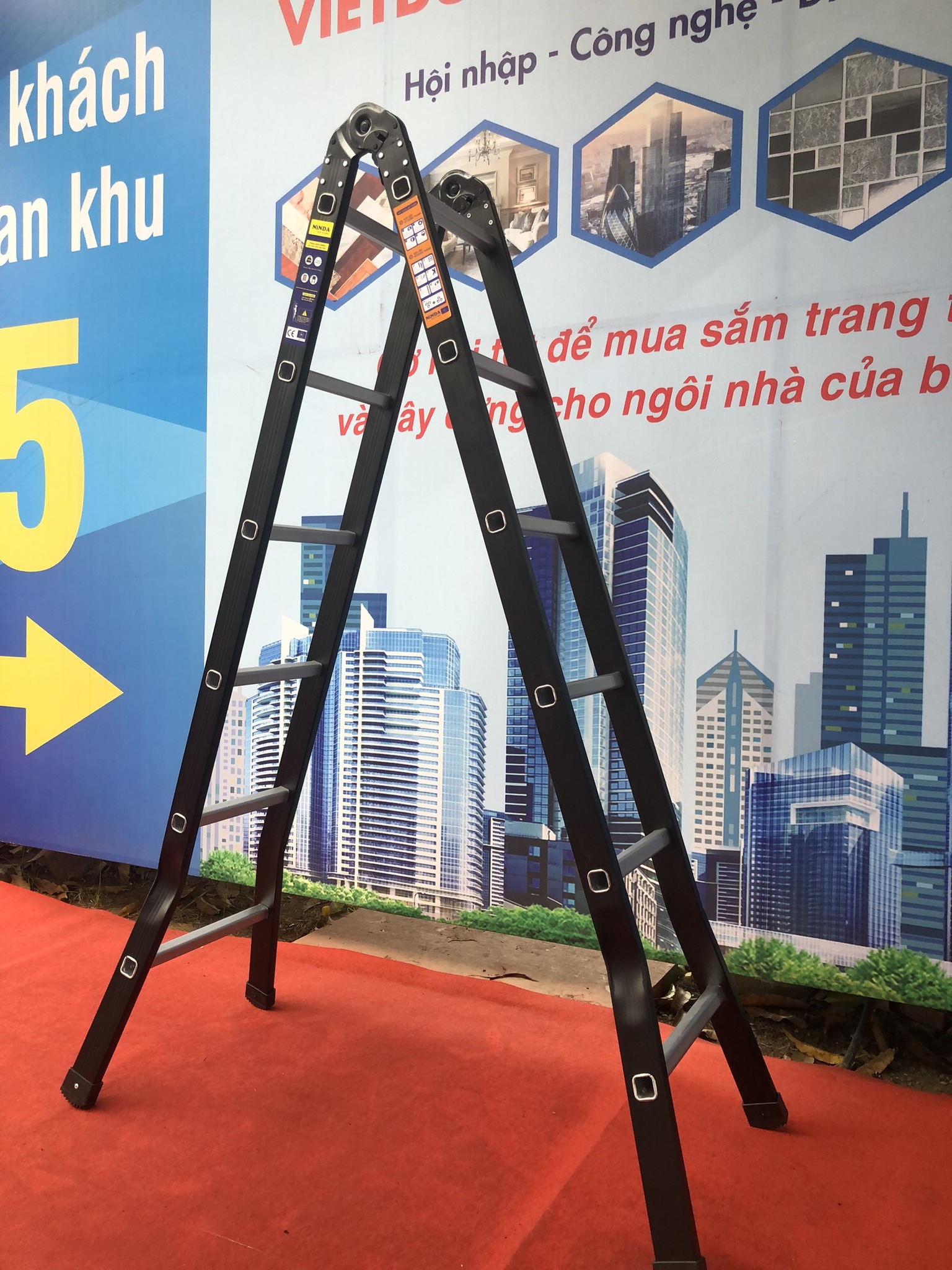 Thang nhôm chữ A Ninda 3.0m B 300