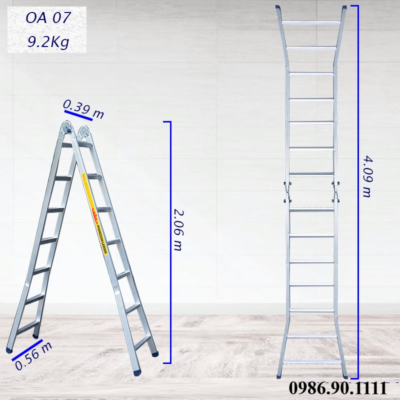 Thang nhôm chữ A Poongsan OA-7