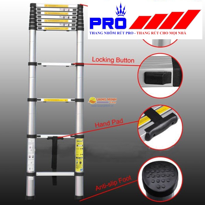 Thang nhôm rút Pro PR-7,0m
