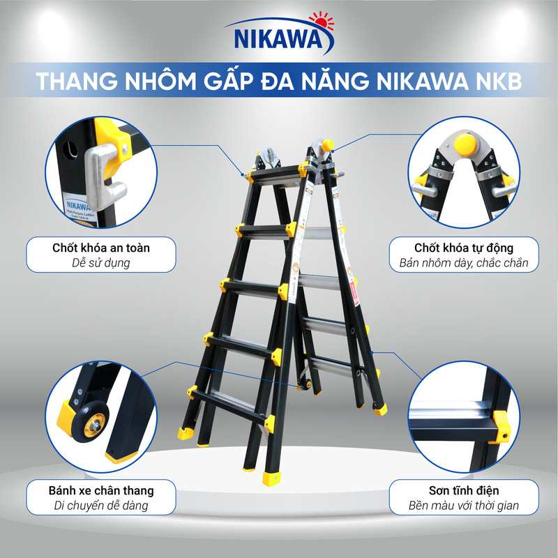 Thang nhôm rút đa năng Nikawa NKB-48