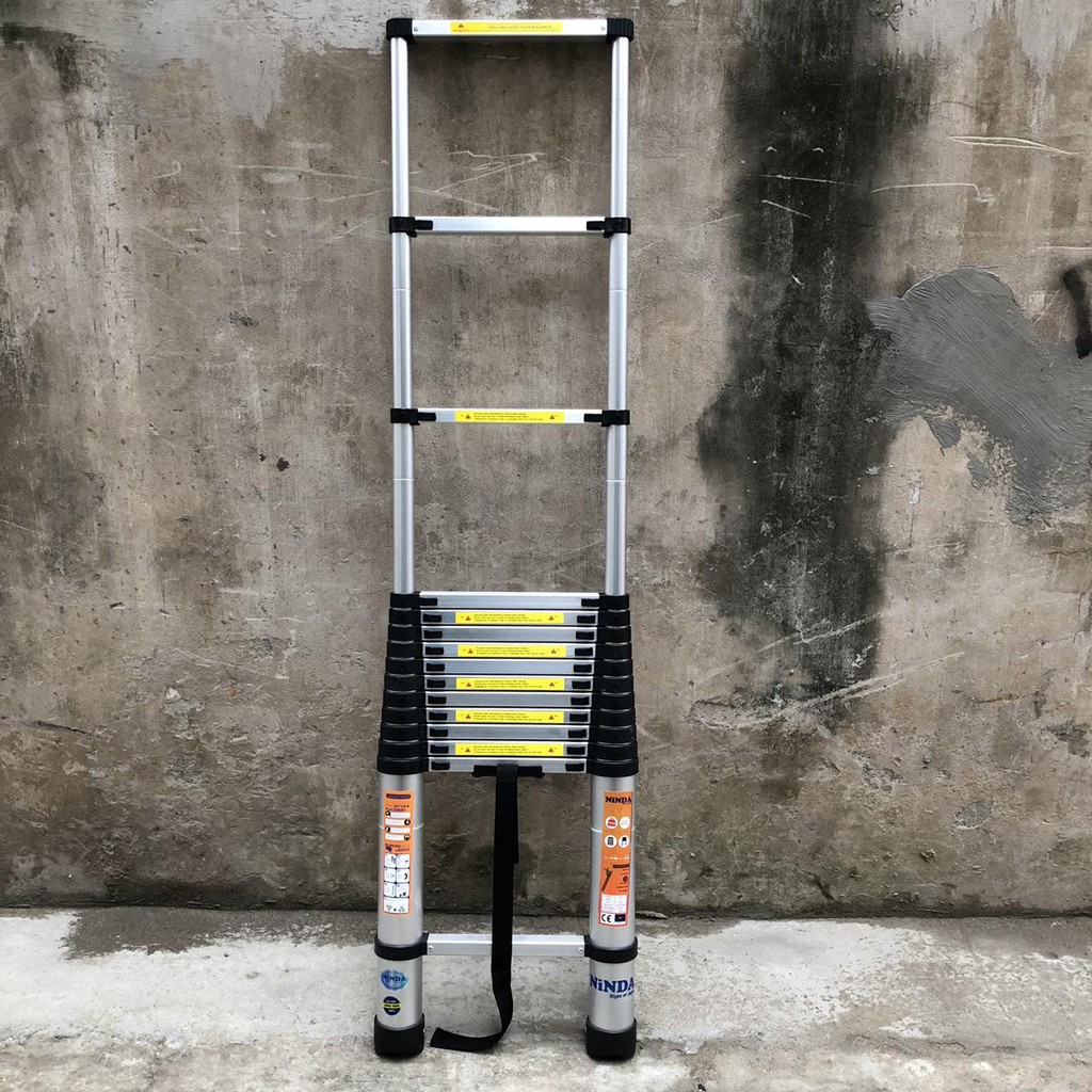 Thang nhôm rút ĐAI ĐEN Ninda ND-3,8m