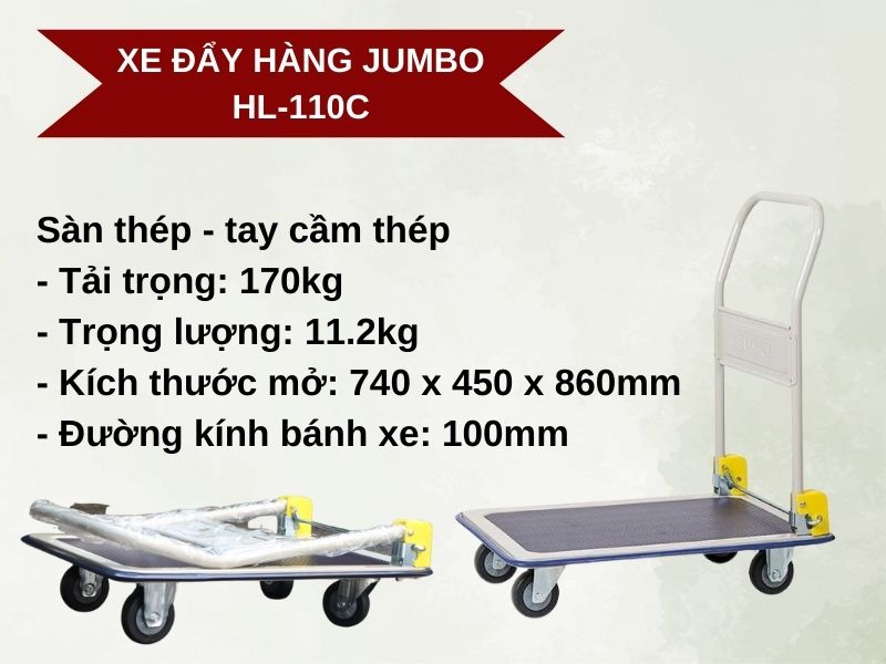 Xe đẩy hàng Jumbo Thái Lan HL-110C