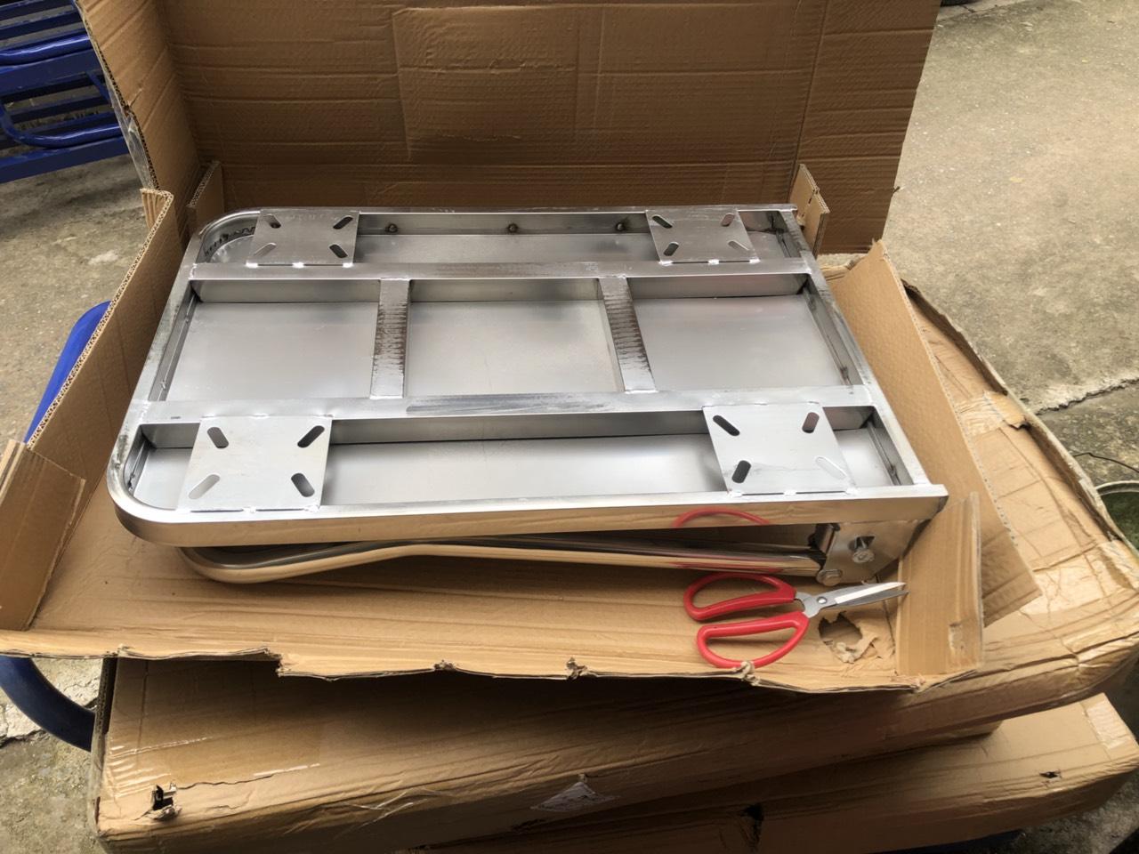 Xe đẩy hàng inox 1 tầng 150kg