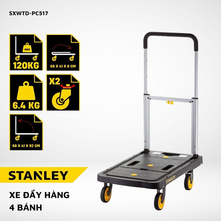 Xe đẩy hàng Stanley 4 bánh PC517 120kg