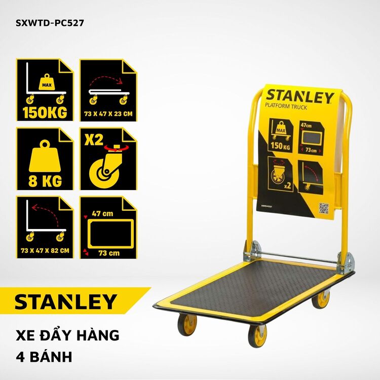Xe đẩy hàng Stanley 4 bánh PC527 150kg