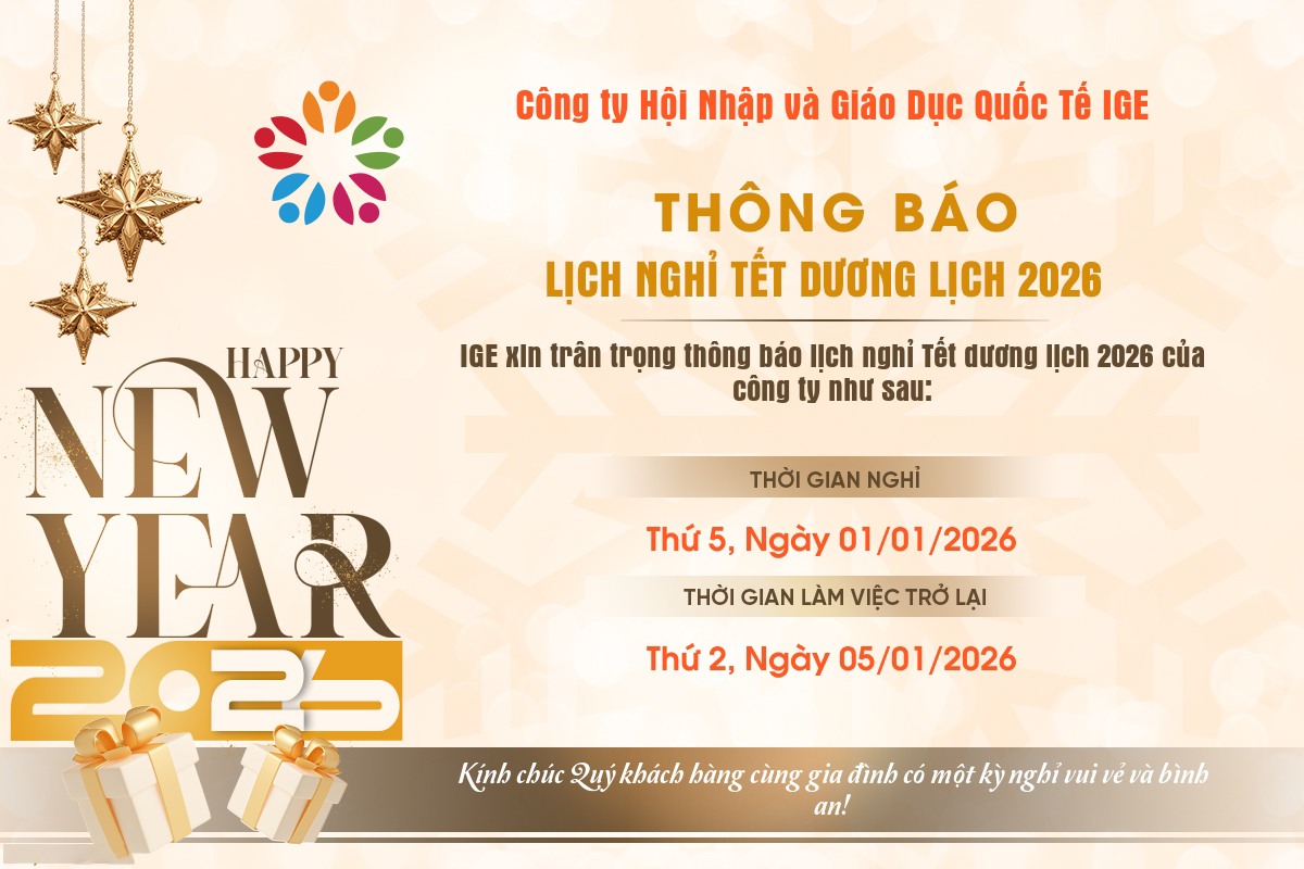 THÔNG BÁO LỊCH NGHỈ TẾT DƯƠNG LỊCH 2026
