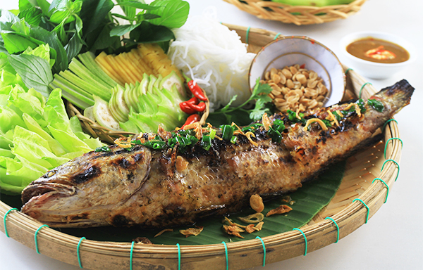 Cá quả nướng trui thơm ngon