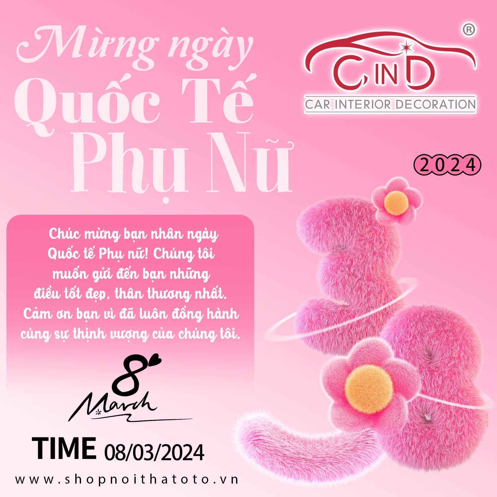 CHÚC MỪNG NGÀY QUỐC TẾ PHỤ NỮ 08.03!