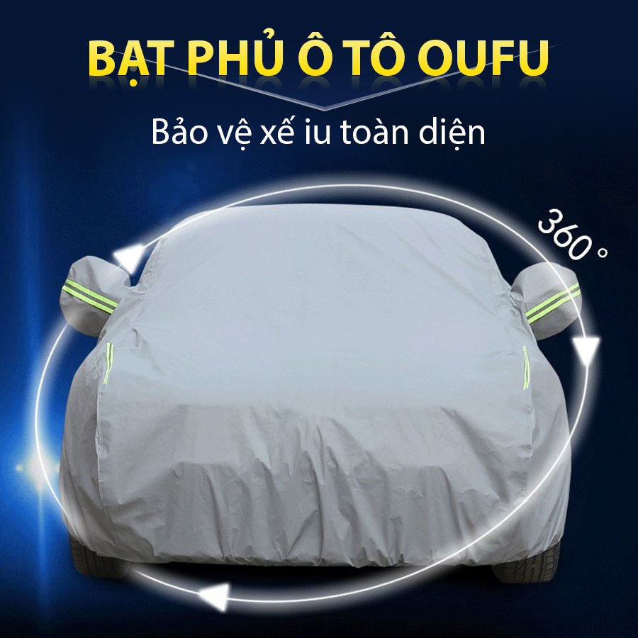 bạt phủ xe ô tô 4 chỗ auto quốc tế - xám (size l) 3