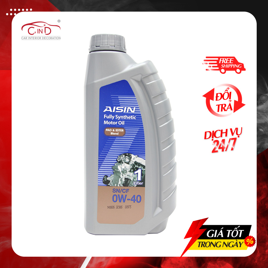 Nhớt Động Cơ AISIN ESEN0041P 0W-40 SN / CF Pao & Ester Blend 1L - Nhập Khẩu Chính Hãng