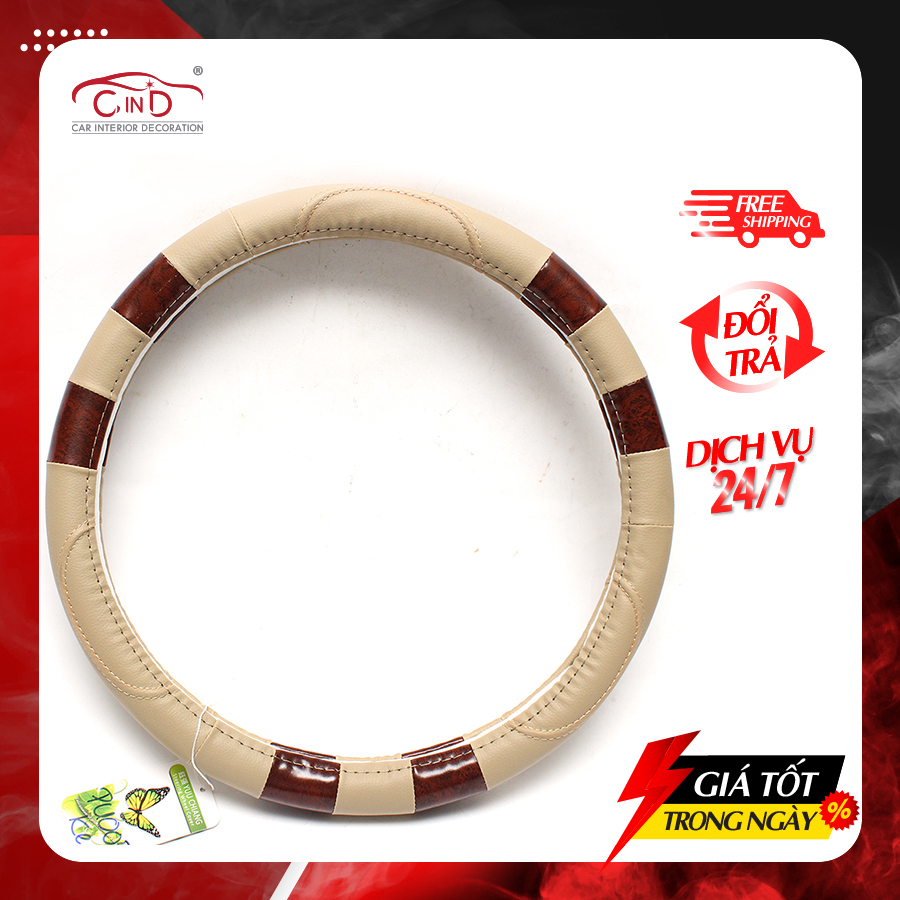 Bọc Vô Lăng CIND 3094 Size S Màu Kem - Nhập Khẩu Chính Hãng