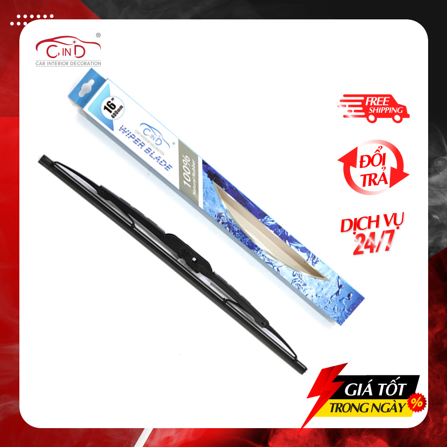 Gạt Mưa Gọng Sắt CIND 406 (16 Inch/400 mm) - Nhập Khẩu Chính Hãng