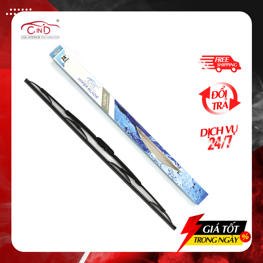 Gạt Mưa Gọng Sắt CIND 406 (24 Inch/600 mm) - Nhập Khẩu Chính Hãng