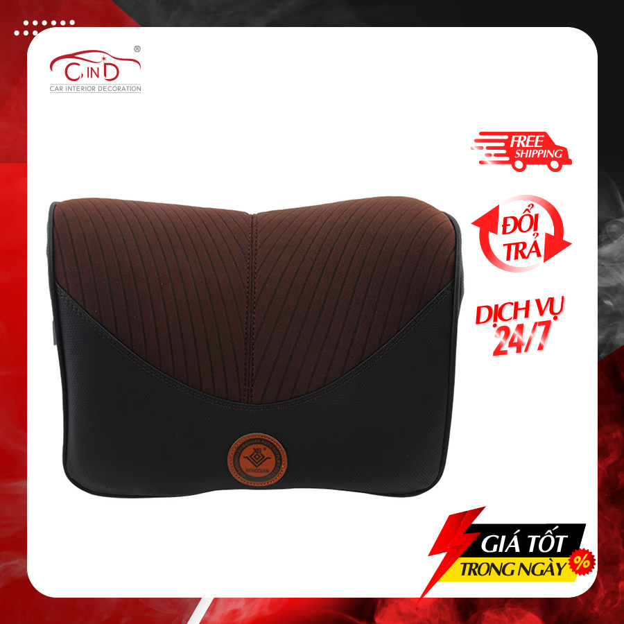 Gối Tựa Đầu Massage CIND TK008A Màu Đen Nâu - Nhập Khẩu Chính Hãng
