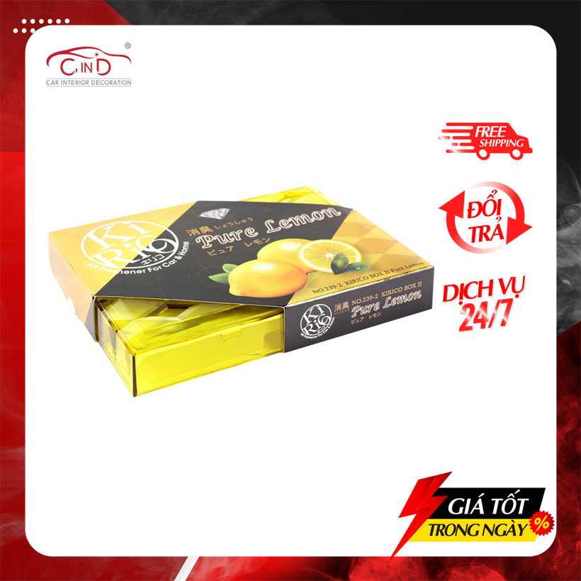 Hộp Thơm Khử Mùi AIR-Q Kirico Box II No.239-2 Pure Lemon 160g - Nhập Khẩu Chính Hãng