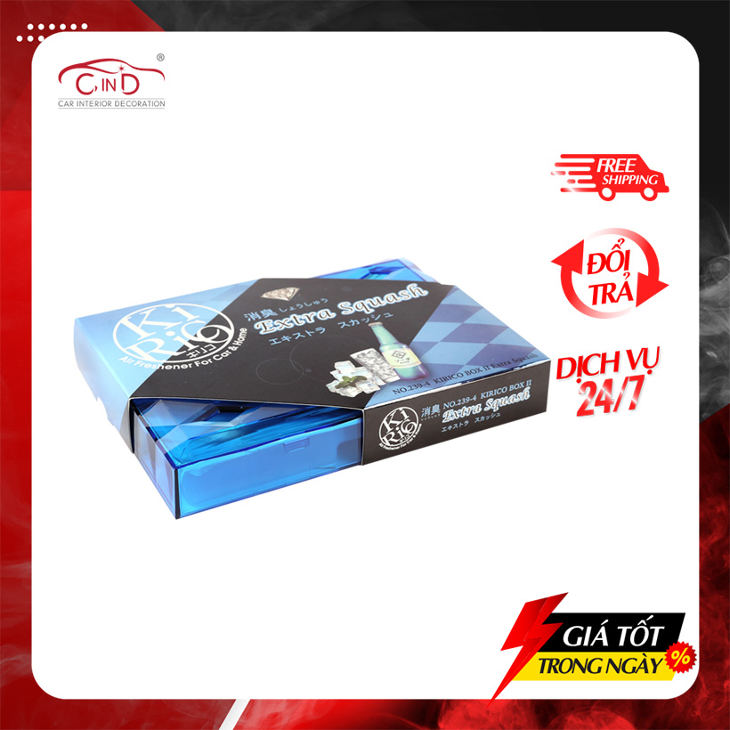 Hộp Thơm Khử Mùi AIR-Q Kirico Box II No.239-4 Extra Squash 160g - Nhập Khẩu Chính Hãng