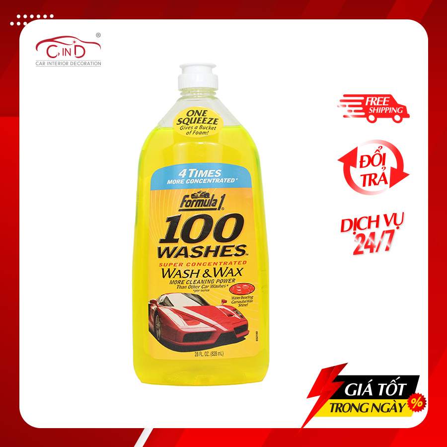 Nước Rửa Xe Siêu Đậm Đặc Có Đánh Bóng FORMULA 1 615458 828ml - Nhập Khẩu Chính Hãng