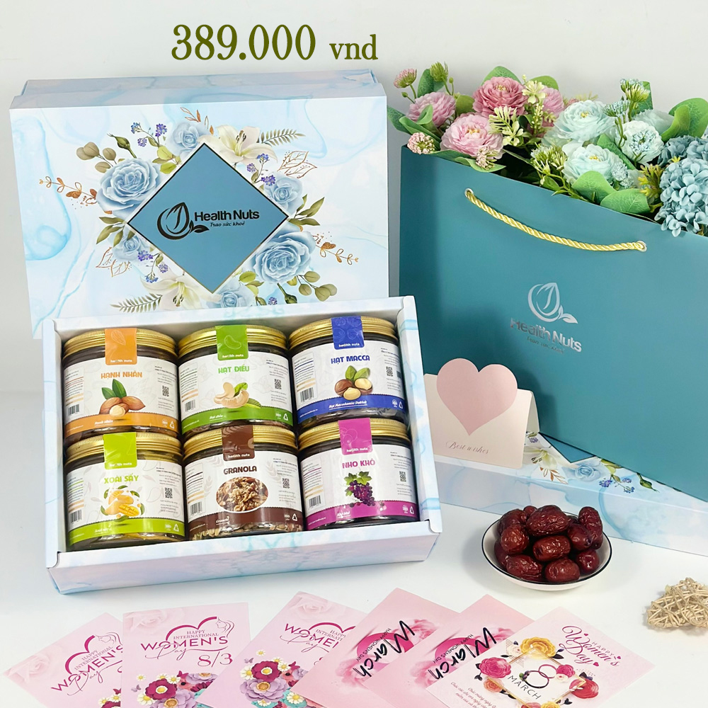 Hộp quà Hạt Dinh Dưỡng Xanh, ý nghĩa dành tặng vợ, thầy cô giáo, đối tác 8/3, 20/10