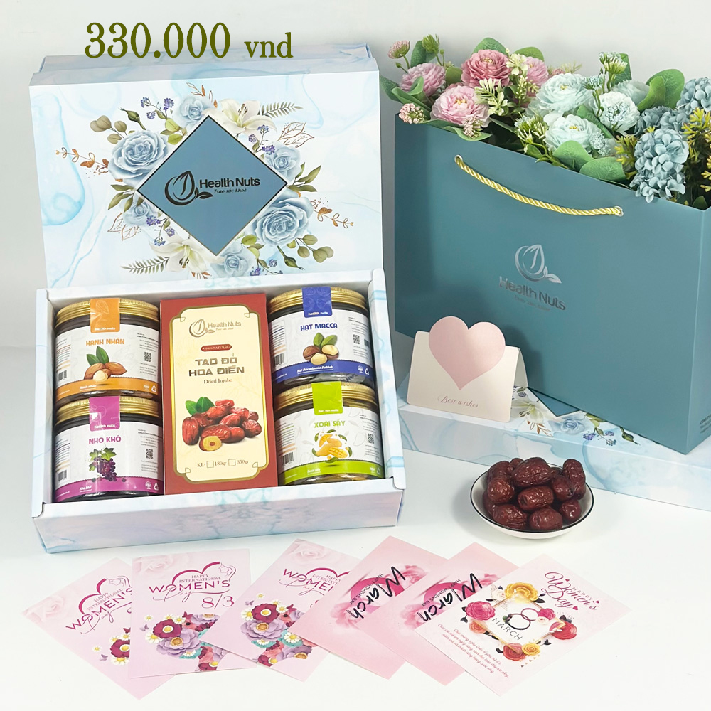 Hộp quà Hạt Dinh Dưỡng Xanh, ý nghĩa dành tặng vợ, thầy cô giáo, đối tác 8/3, 20/10