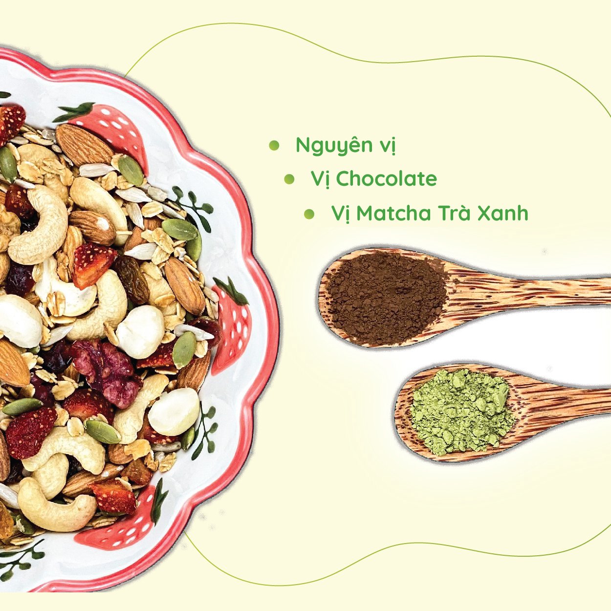 Ngũ cốc Granola siêu hạt, thêm Macca, bán chạy top 1 Shopee