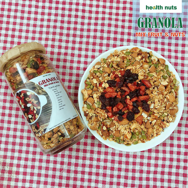 Box Dinh Dưỡng đầy đủ Mix Nuts, Mix Fruit & Granola. Quà tặng cho mẹ bầu